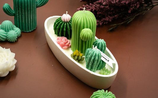 Immerse yourself in the cozy ambiance and delightful look of this scented wax succulent and cactus garden, thoughtfully crafted in the handmade van/bus-shaped candle vessel. A perfect decorative piece for any room, or a gift for plant lovers, housewarming, or any special occasions.

 